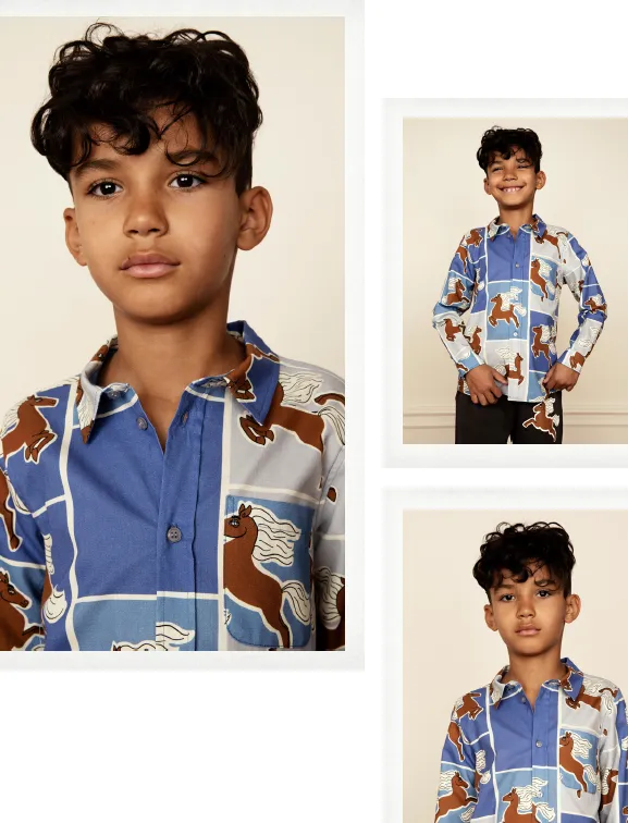 Mini Rodini Horses Woven Shirt