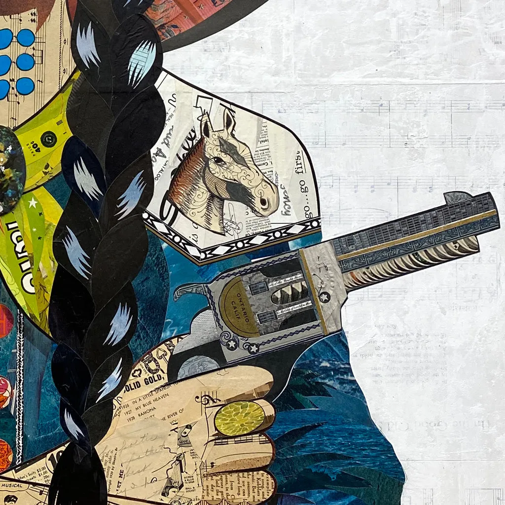 MUSTANG MESA original paper collage