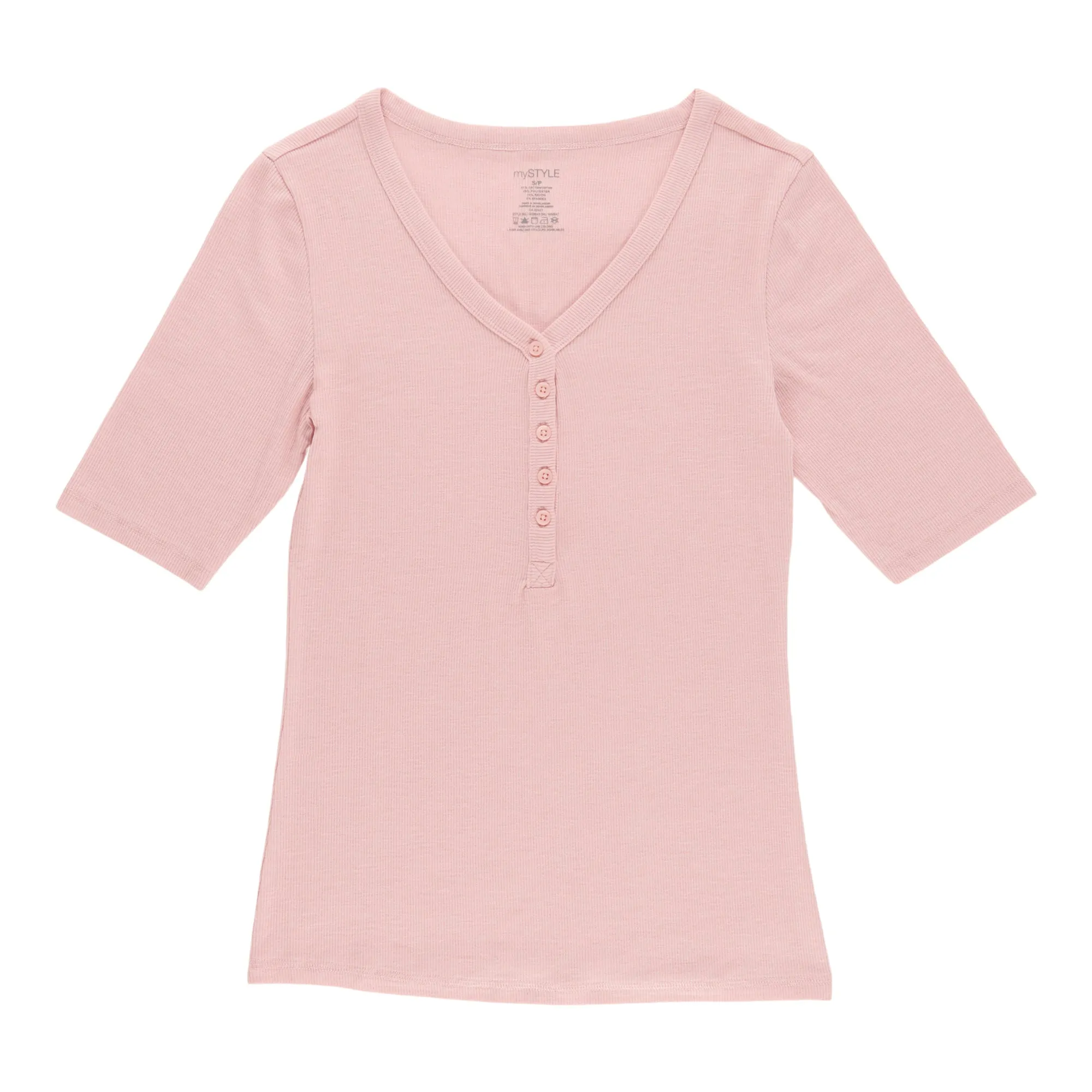 mySTYLE Women's Henley Tee