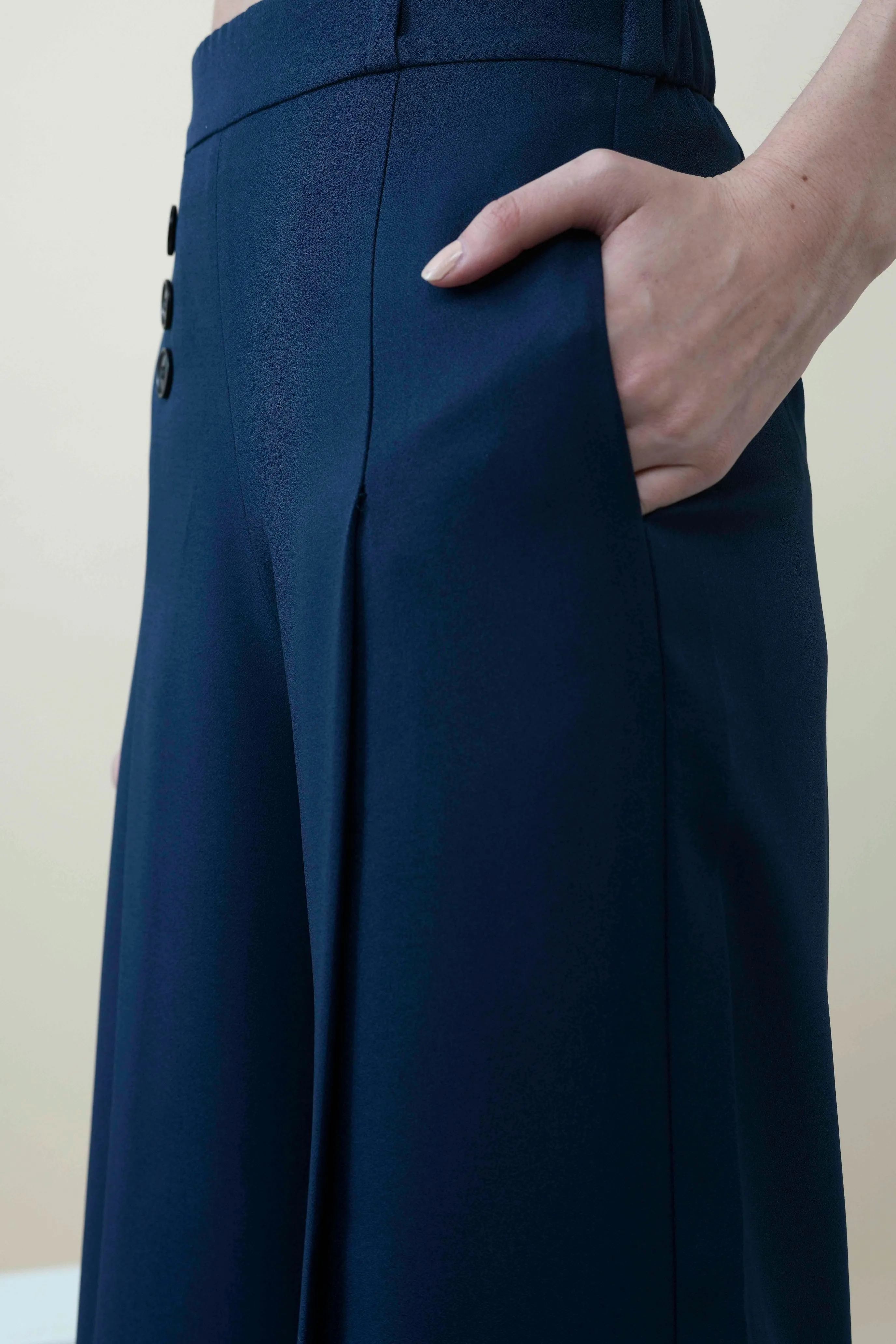 Navy blue super flared pants
