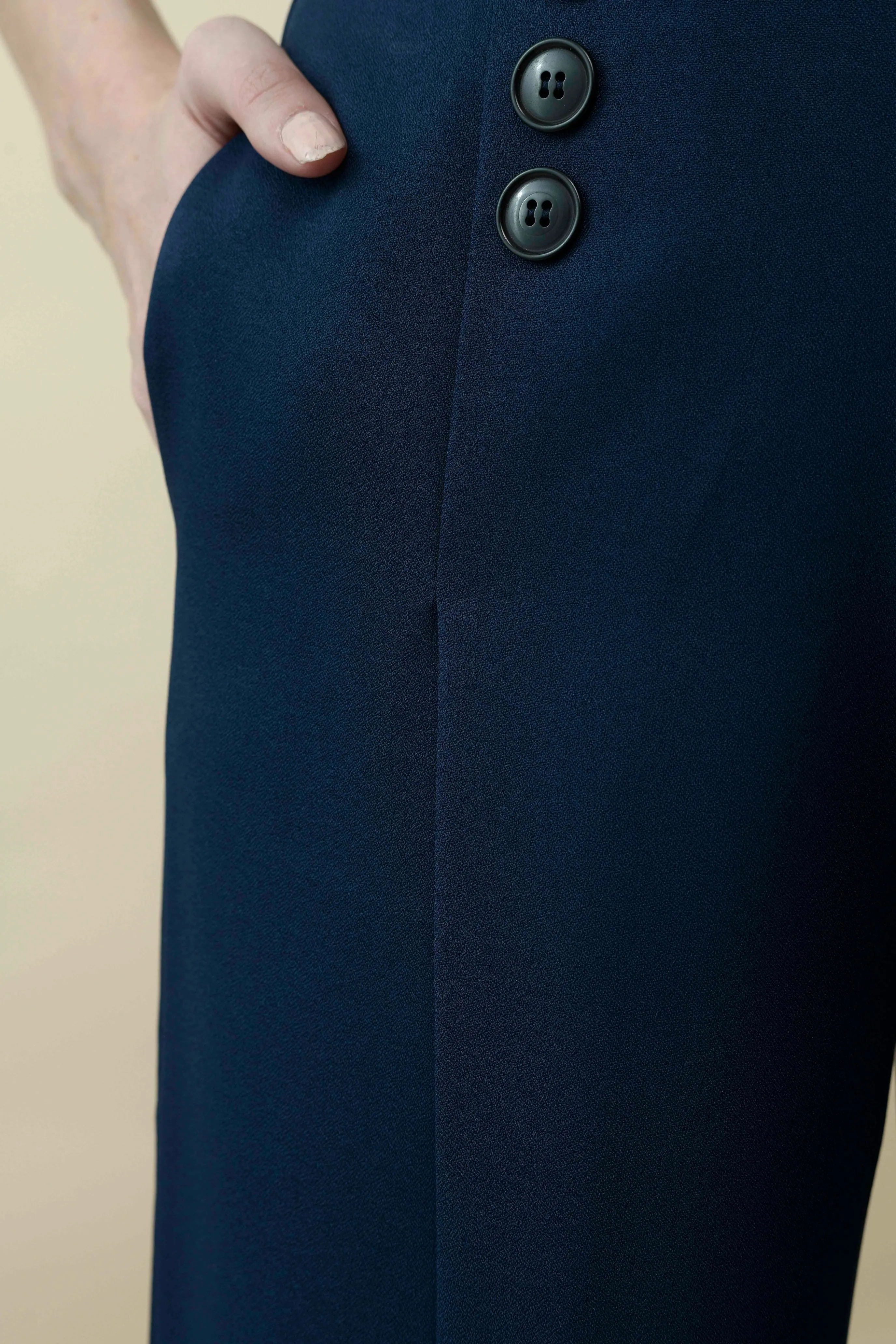 Navy blue super flared pants