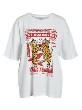 Noisy May - White Cat Fight Tee