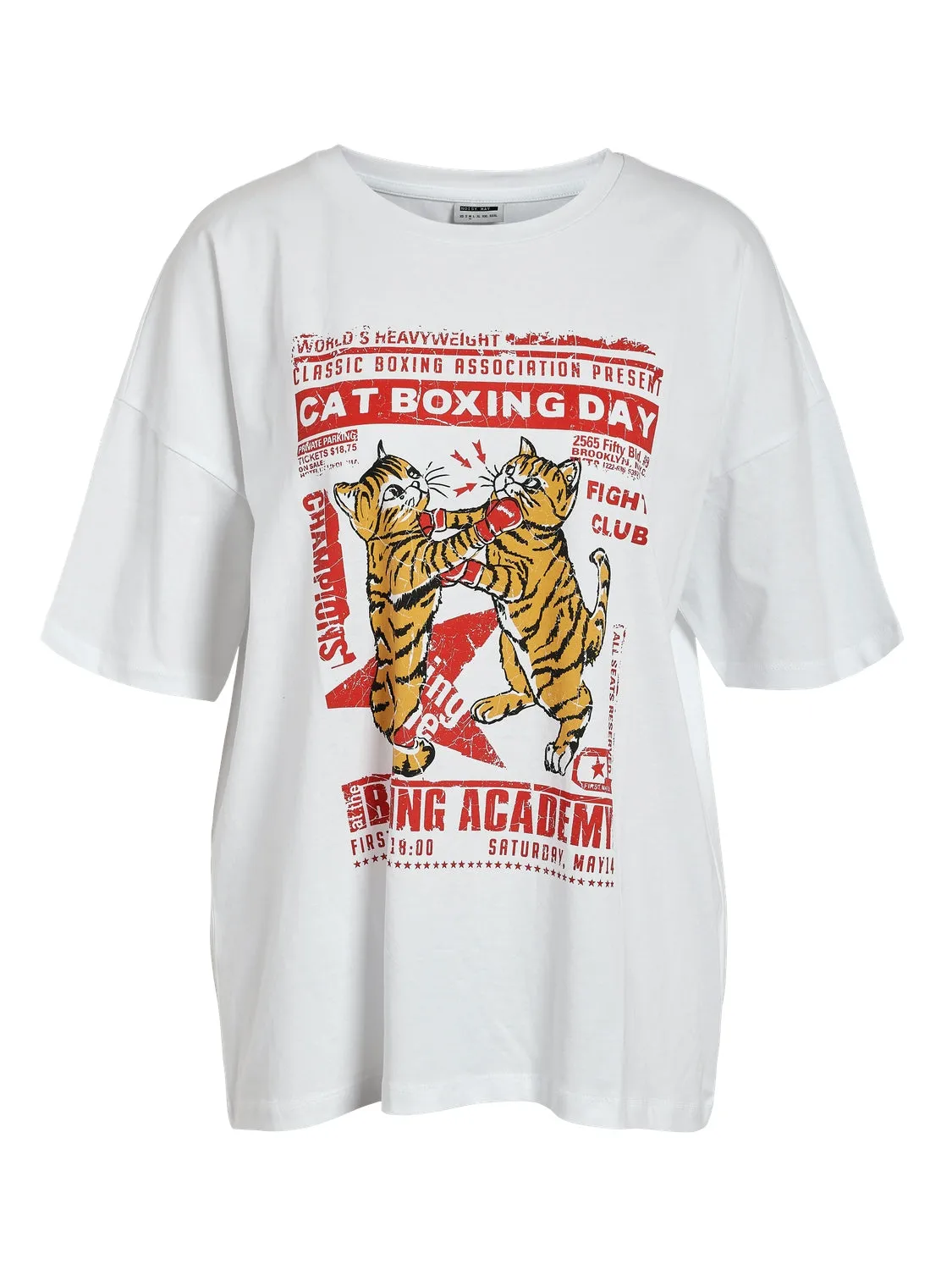 Noisy May - White Cat Fight Tee