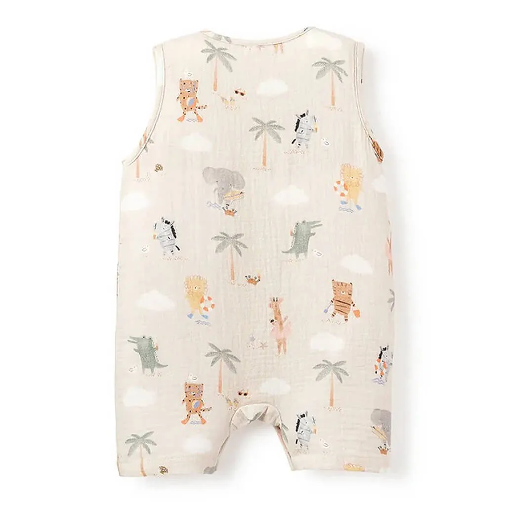 Organic Muslin Shortall Seaside Safari