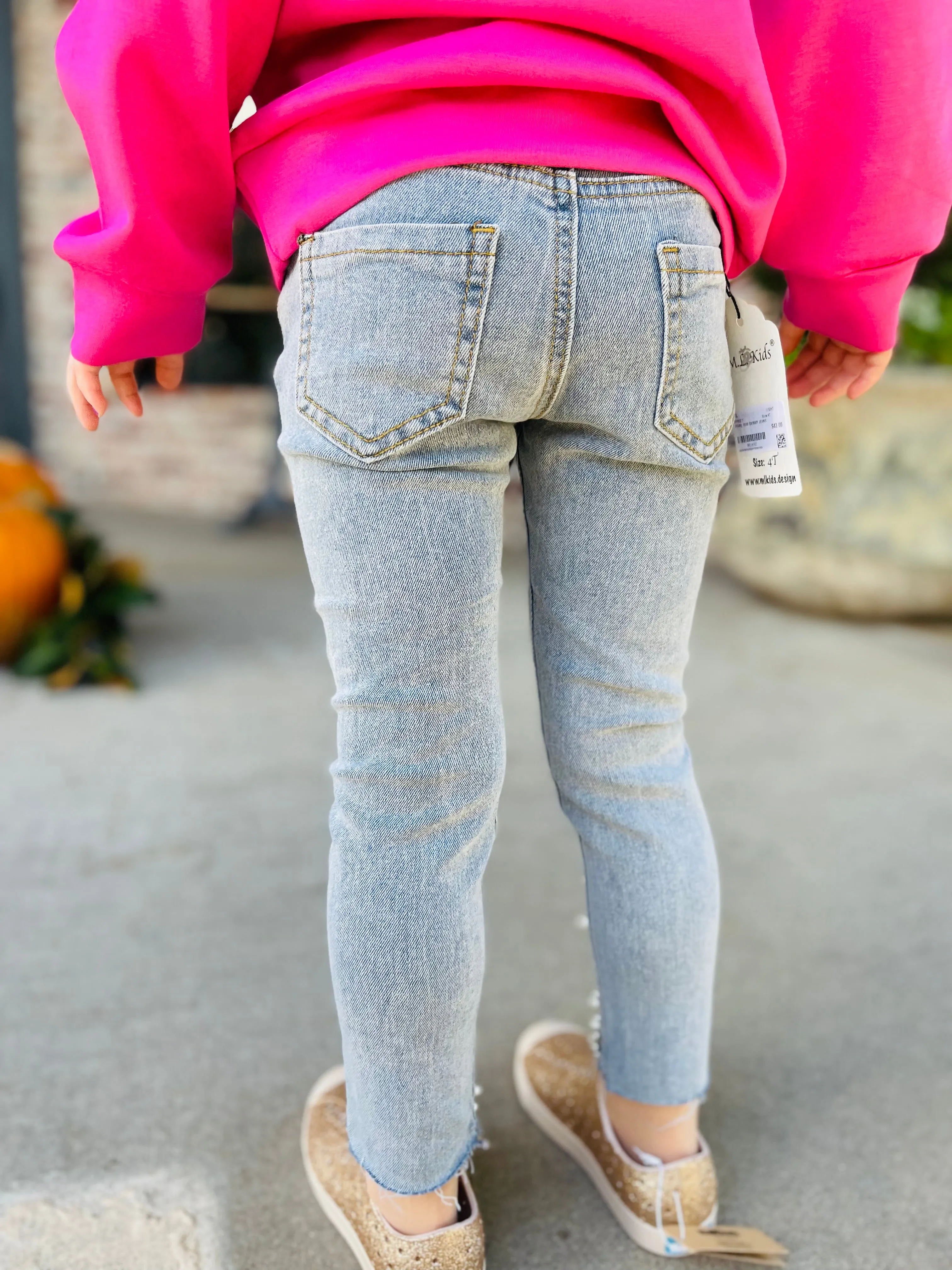 Pearl Hem Skinny Jeans