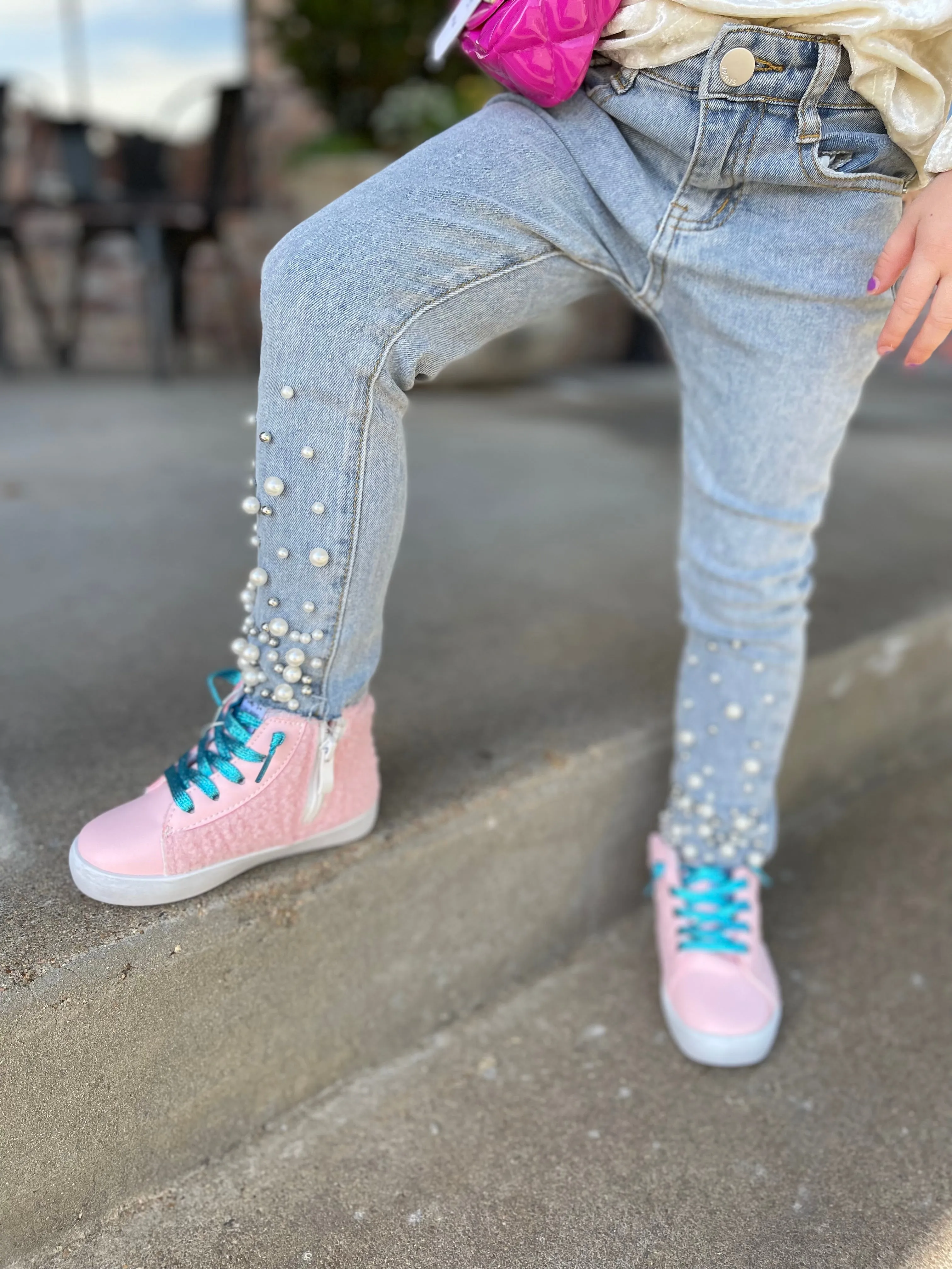 Pearl Hem Skinny Jeans