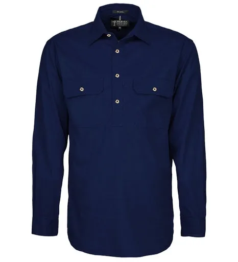 Pilbara Mens Shirt L/S Closed Front