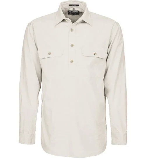 Pilbara Mens Shirt L/S Closed Front