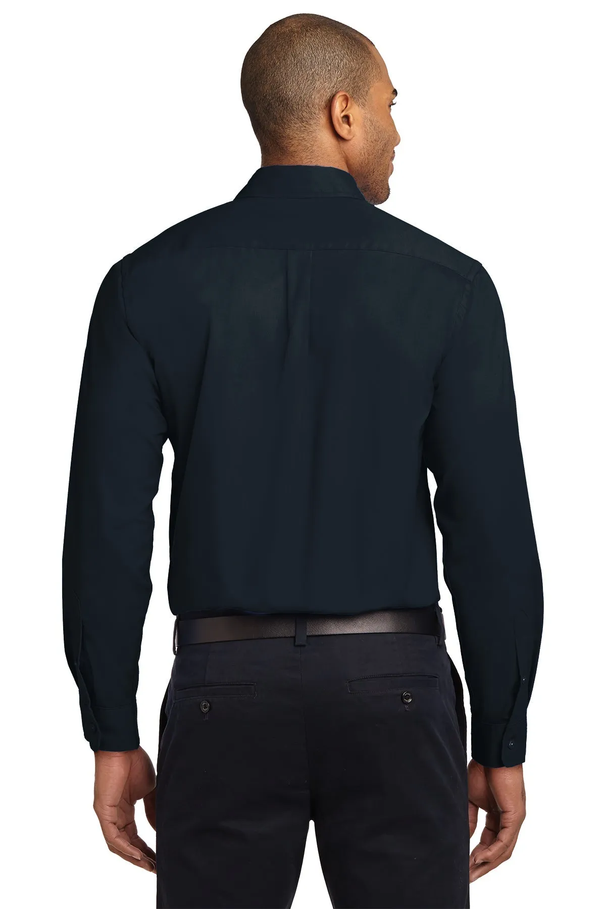 Port Authority Extended Size Easy Care Branded Shirts, Classic Navy/ Light Stone