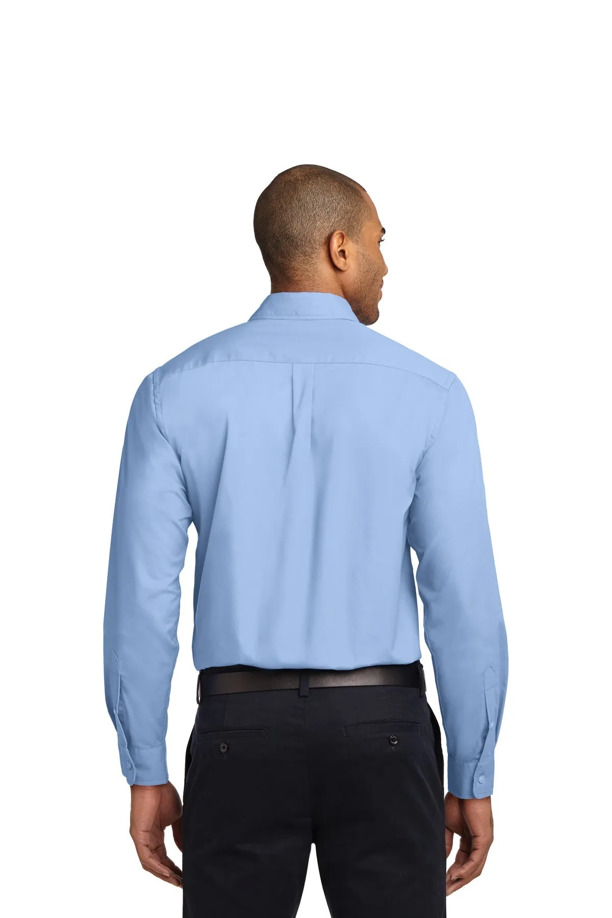 Port Authority Extended Size Easy Care Branded Shirts, Light Blue/Light Stone