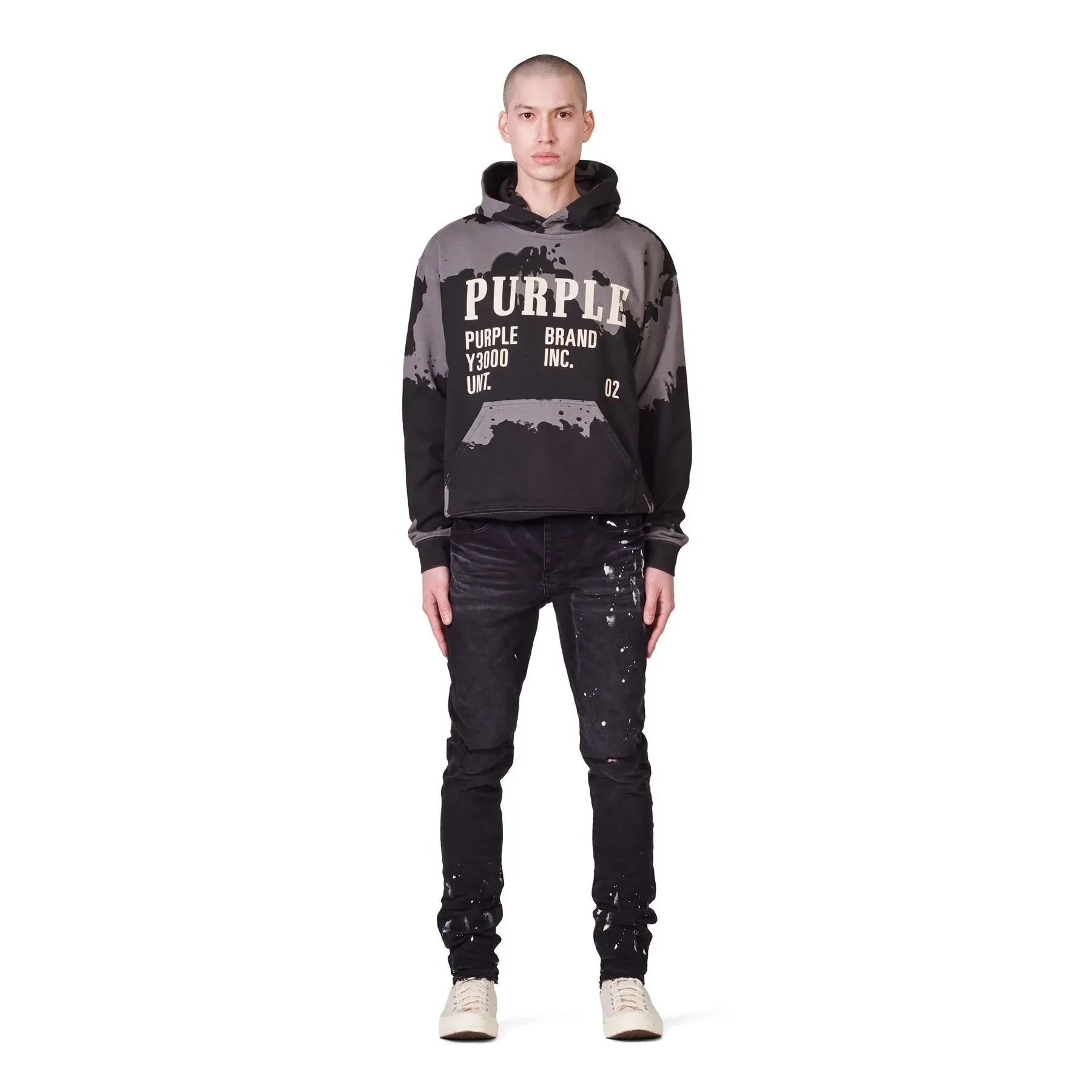 Purple Brand P001 Resin Knee Slit Jean