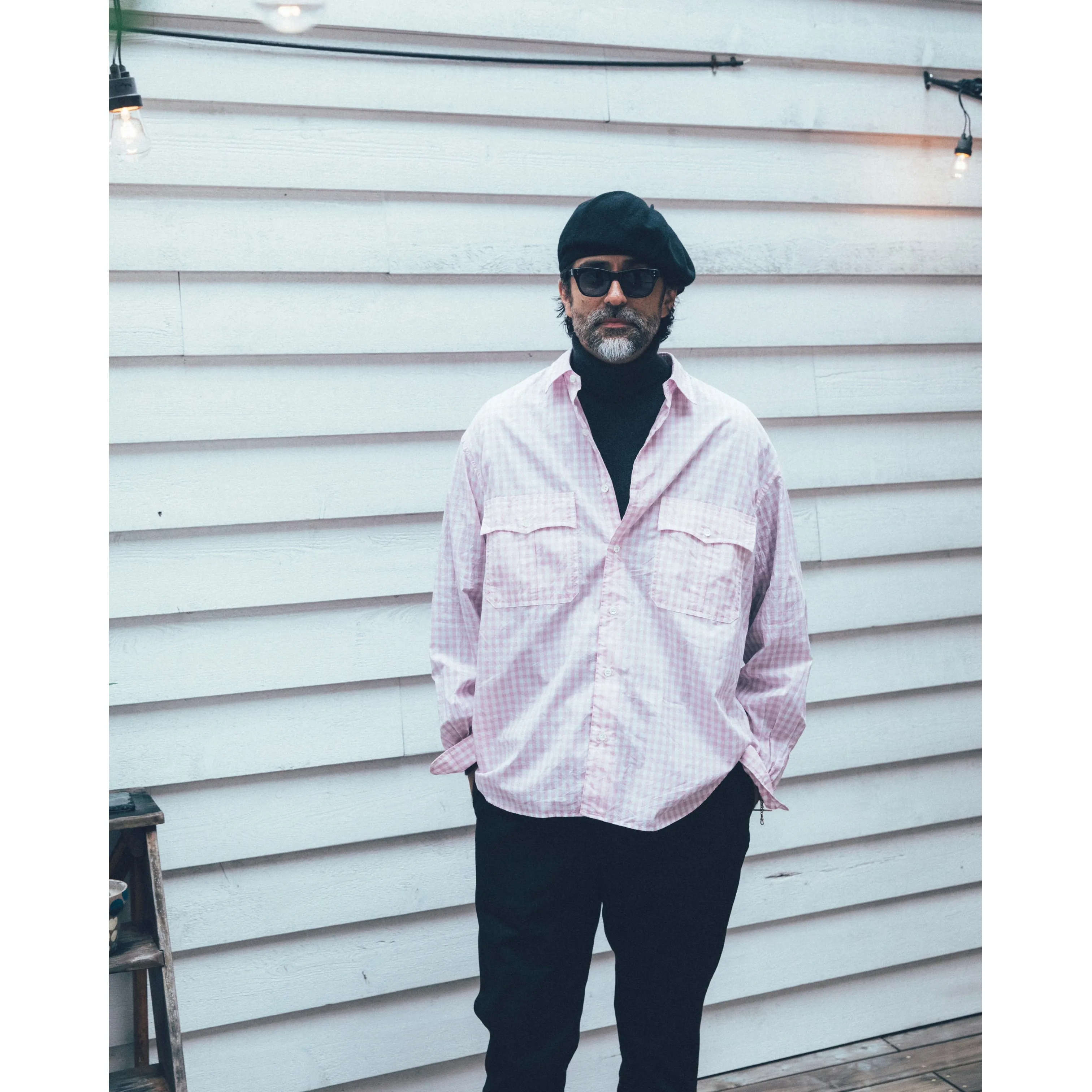 "KYOTO EXCLUSIVE" ROLL UP GINGHAM CHECK SHIRT -SAKURA-