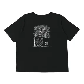 "KYOTO EXCLUSIVE" SUMMER T-SHIRT BLACK -MAIKO-