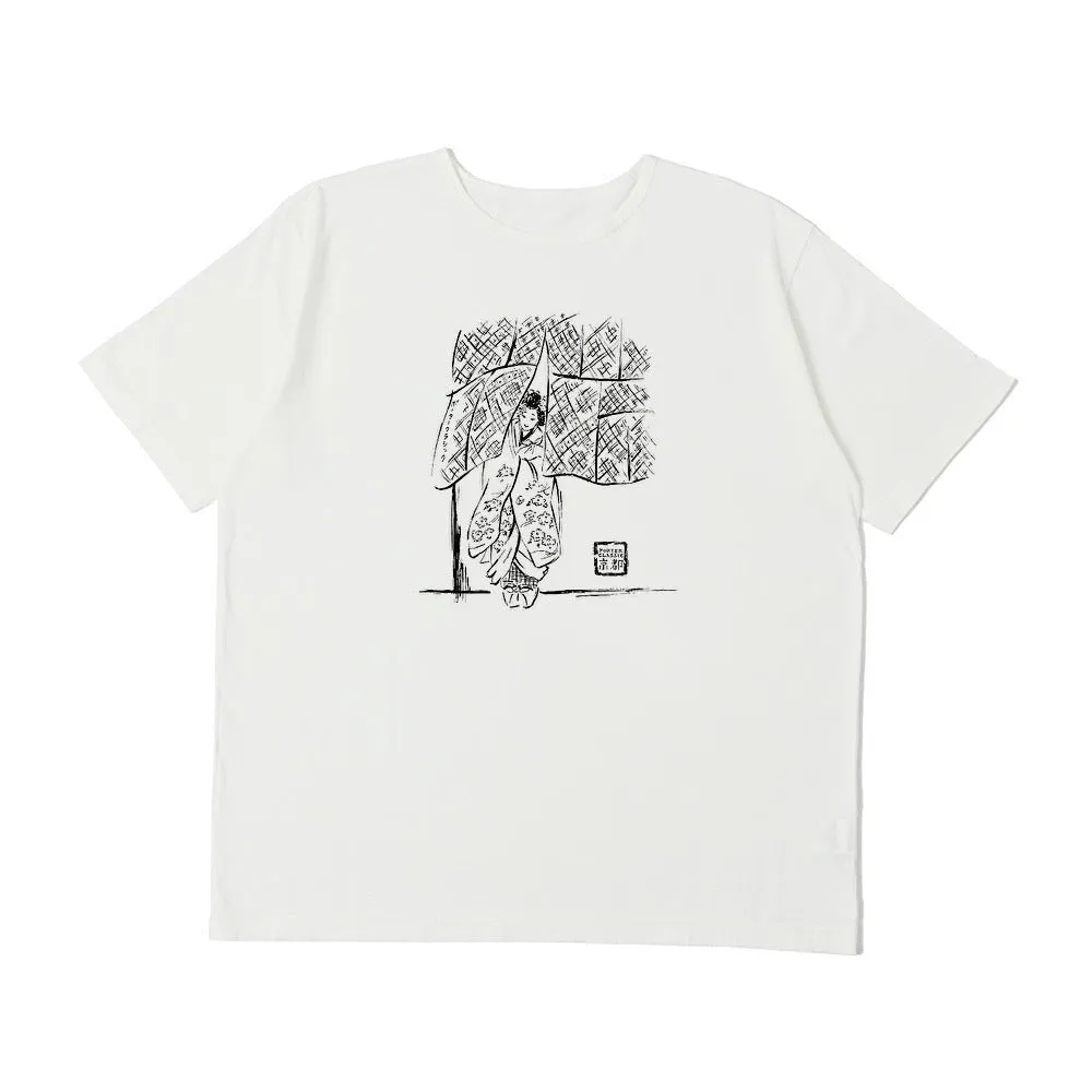 "KYOTO EXCLUSIVE" SUMMER T-SHIRT WHITE -MAIKO-