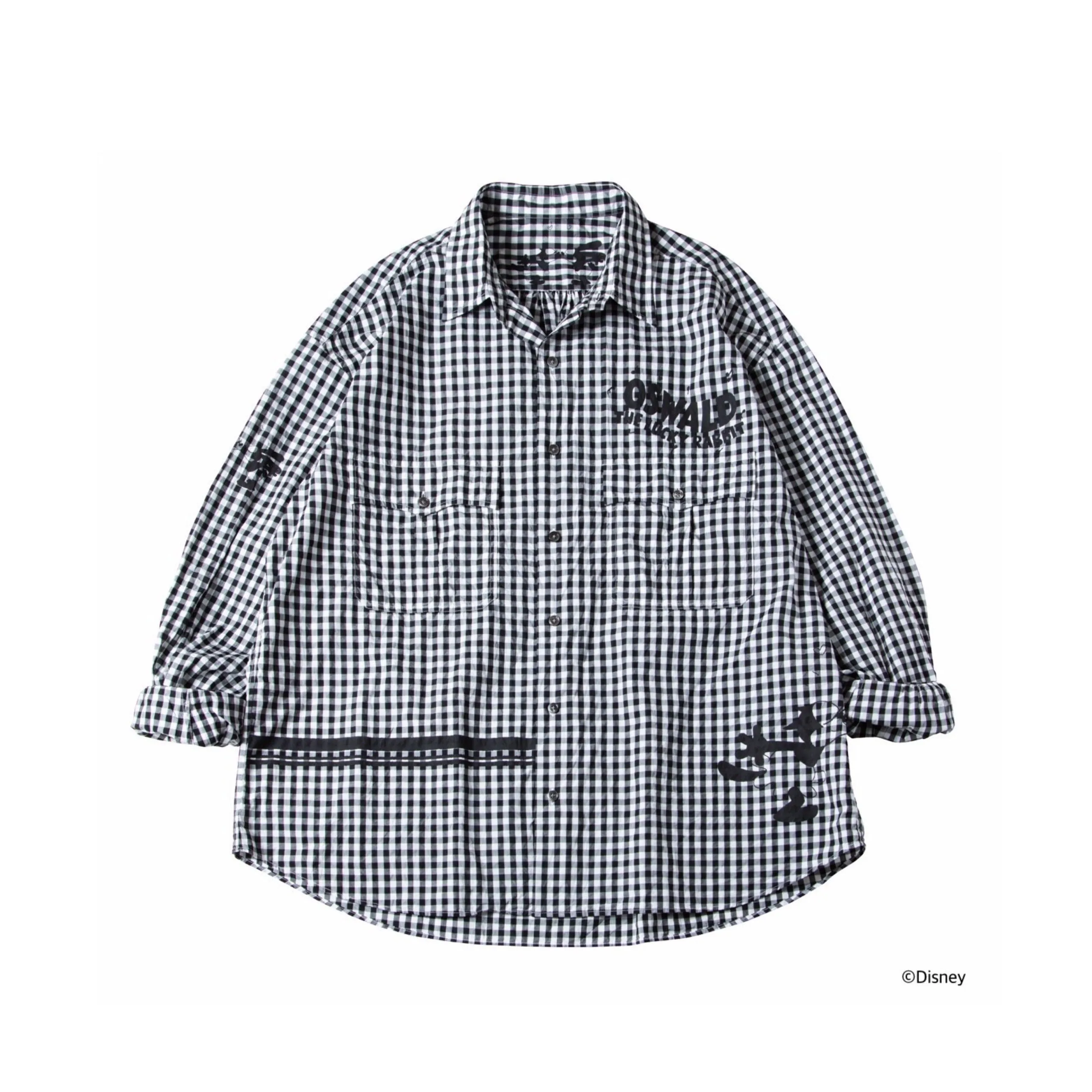 "PC EXCLUSIVE" DISNEY 100 OSWALD / ROLL UP GINGHAM CHECK SHIRT