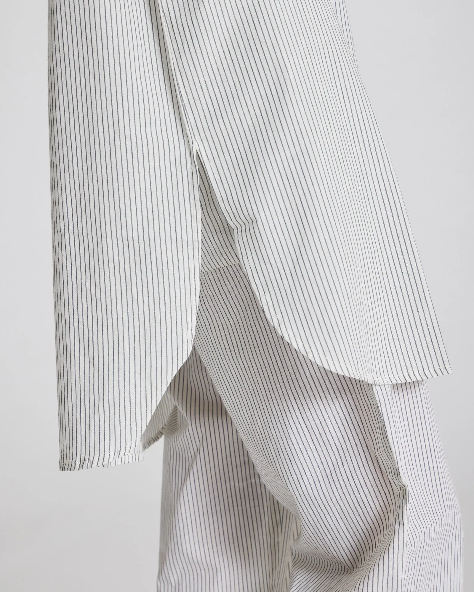 Rosa Shirt Cotton Poplin - Denim Blue Stripe