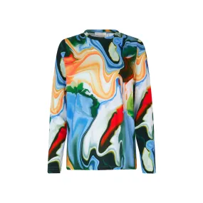 Roxanne Blouse in Distorted Liquid