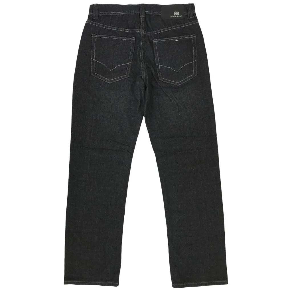 Royal Blue 82028 Men's Straight Fit Jeans Black