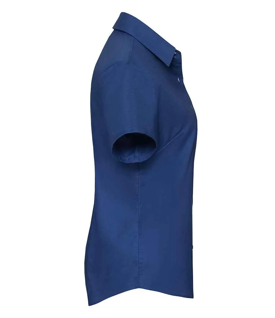 Russell Collection Short Sleeve Easy Care Oxford Shirt (Ladies)