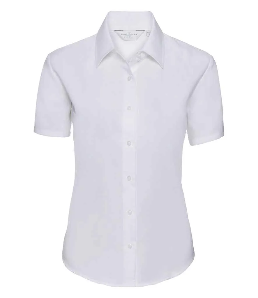 Russell Collection Short Sleeve Easy Care Oxford Shirt (Ladies)