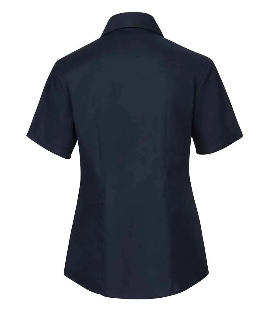 Russell Collection Short Sleeve Easy Care Oxford Shirt (Ladies)