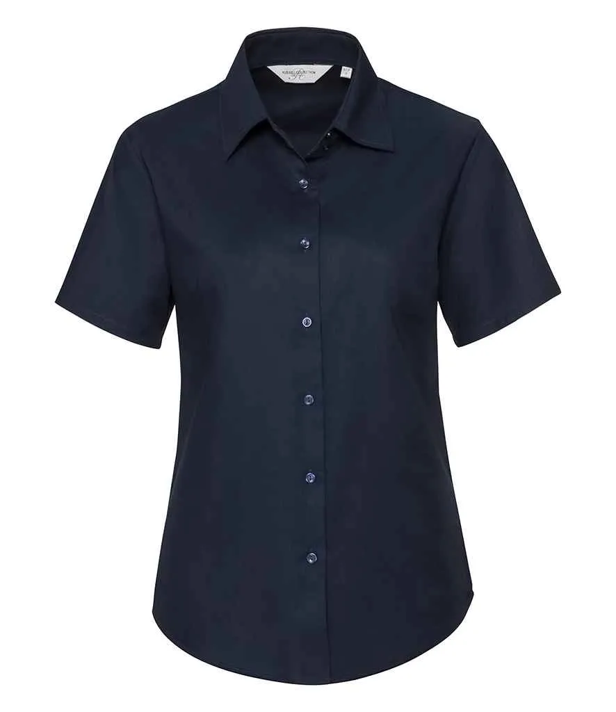 Russell Collection Short Sleeve Easy Care Oxford Shirt (Ladies)
