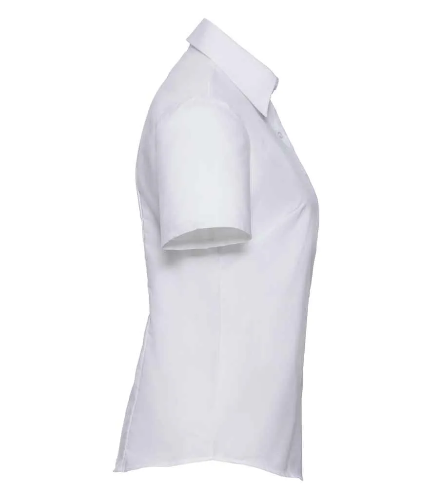 Russell Collection Short Sleeve Easy Care Oxford Shirt (Ladies)