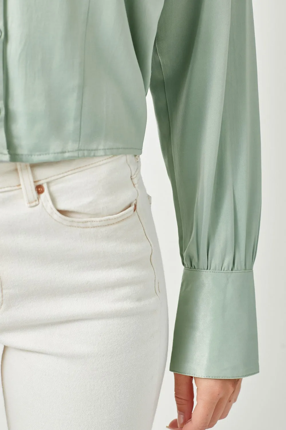 Smocked Back Dollman Sleeve Shirt - Seaform