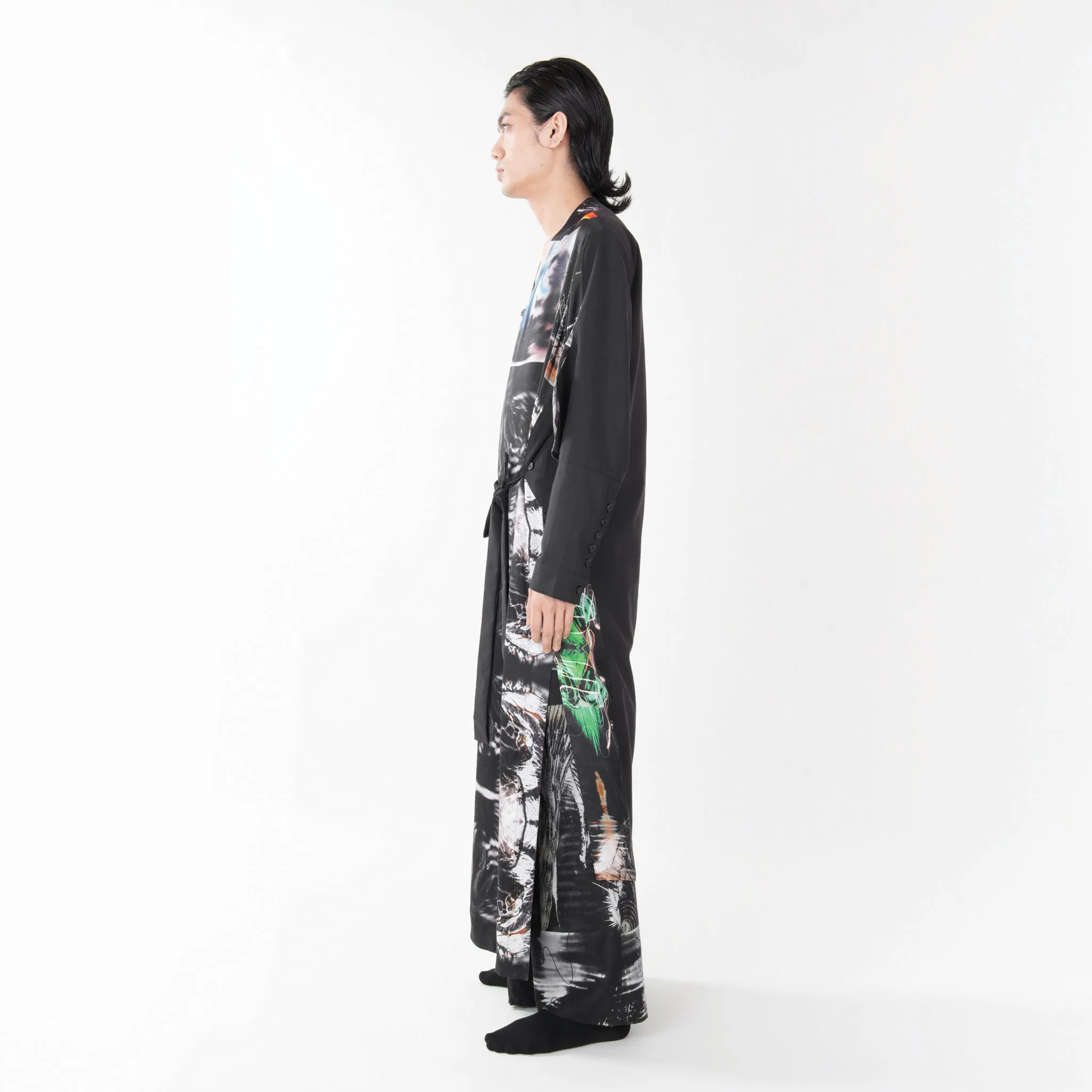 SOUND-WAVE PRINTS LONG SHIRT