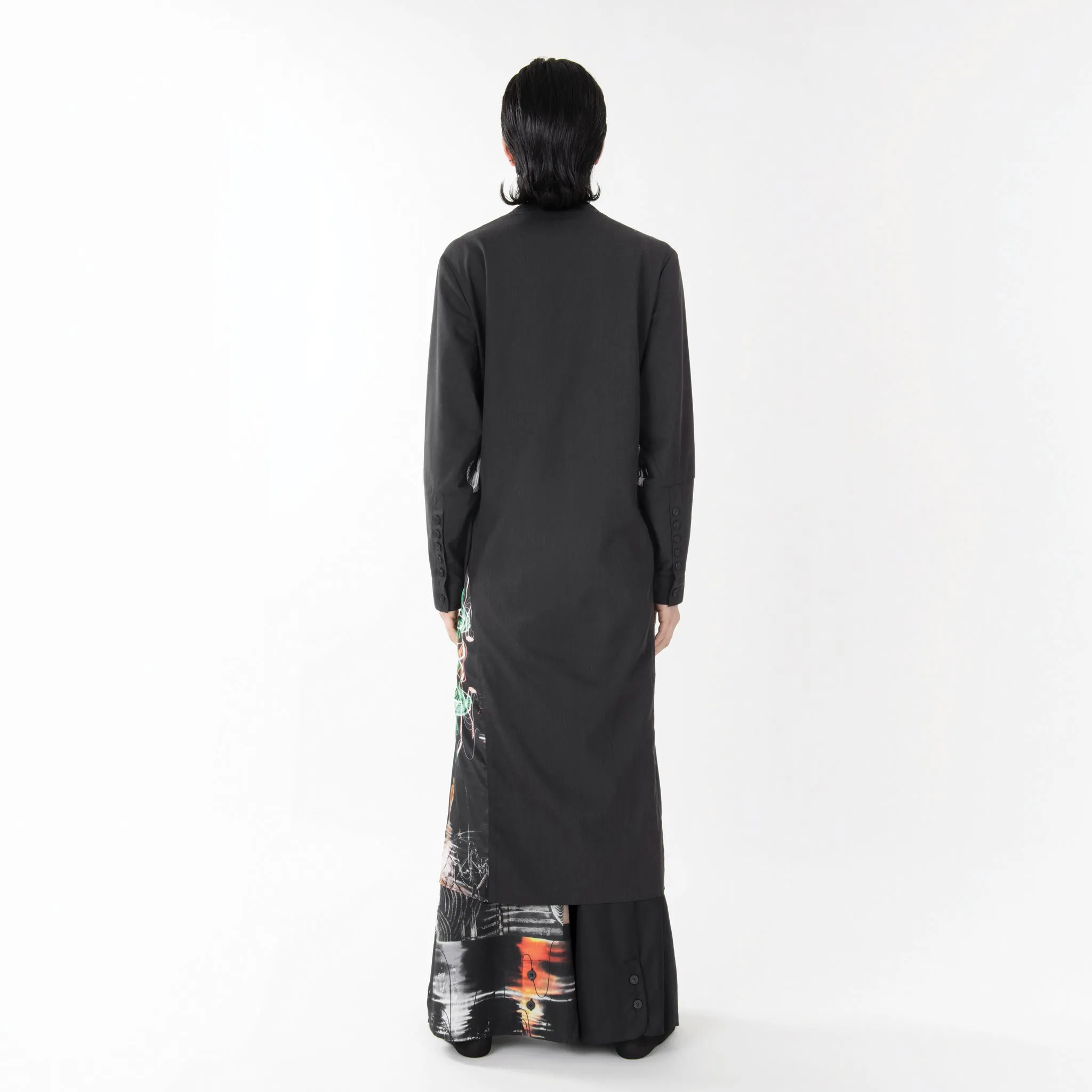 SOUND-WAVE PRINTS LONG SHIRT