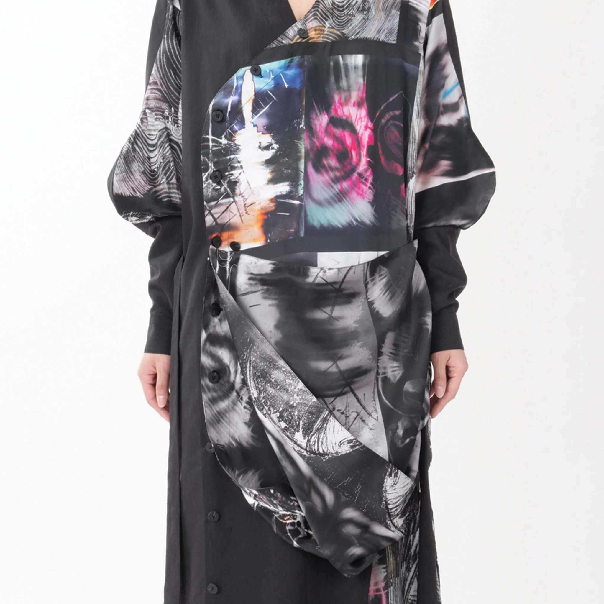 SOUND-WAVE PRINTS LONG SHIRT