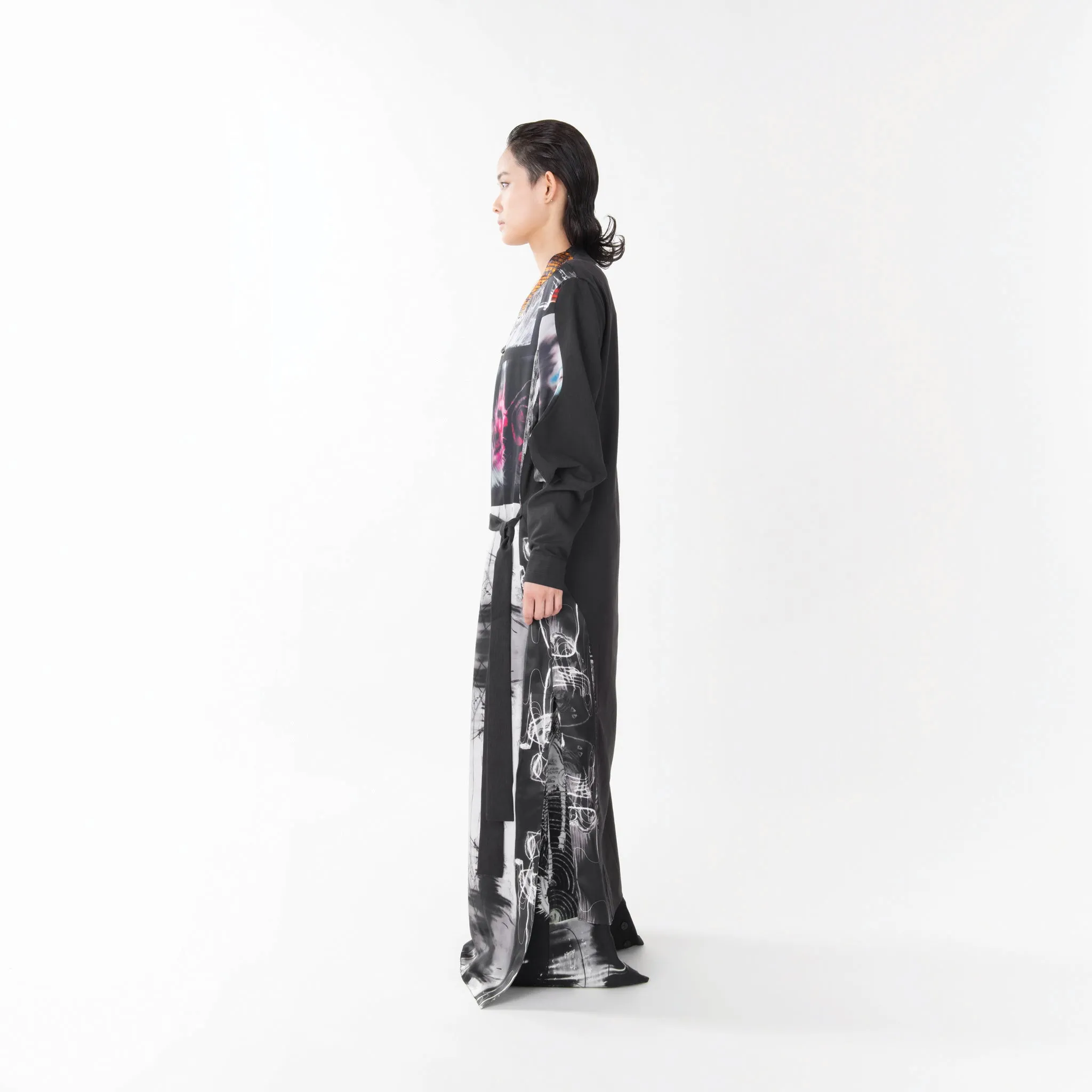 SOUND-WAVE PRINTS LONG SHIRT