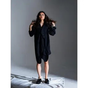 SOUNDWAVE FOIL PRINT LINEN SHIRT