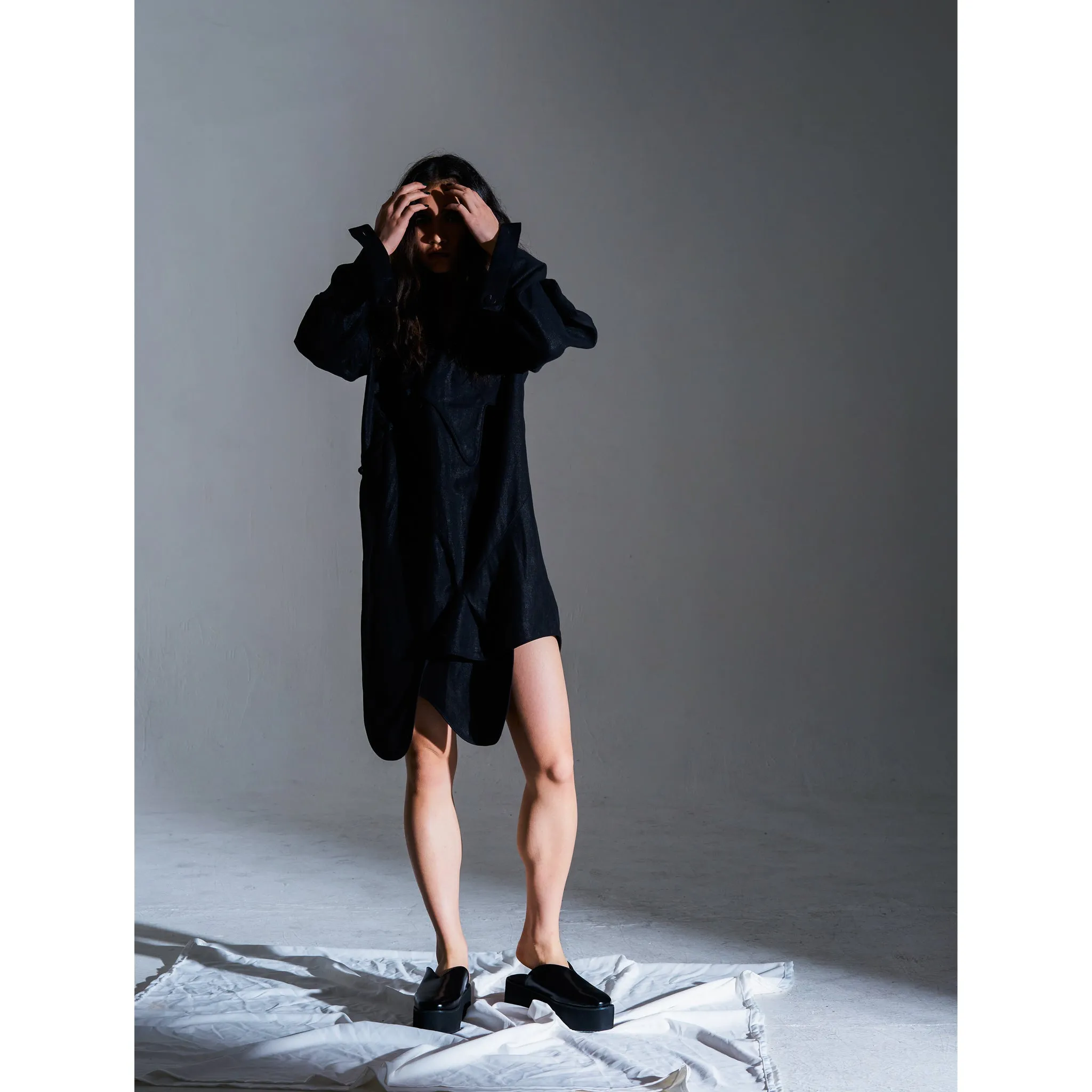 SOUNDWAVE FOIL PRINT LINEN SHIRT