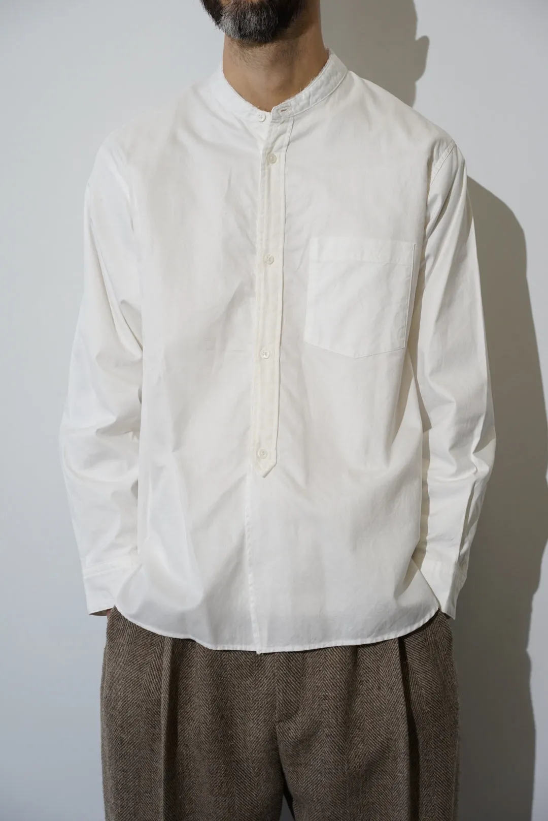 STILL BY HAND / バンドカラーシャツ（style department_ exclusive)