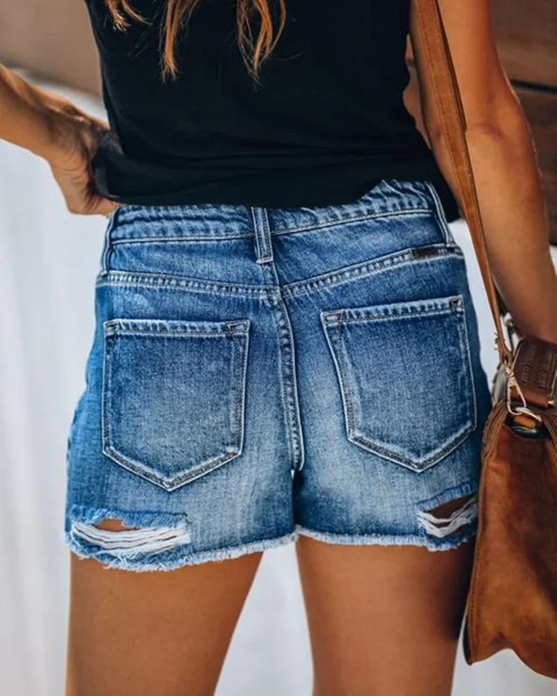 Summer Ripped Jeans Denim Shorts Wholesale Pants