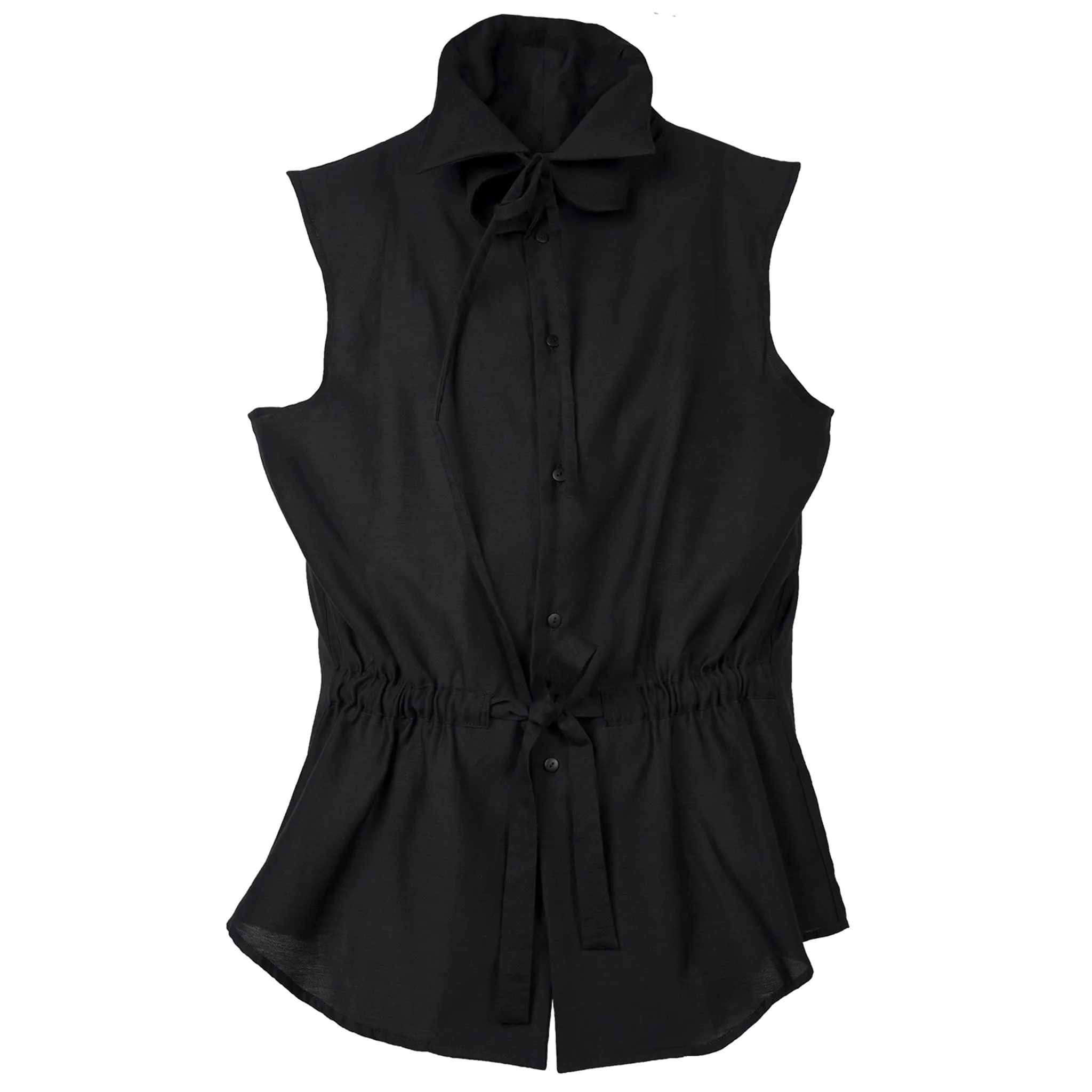 Transforming-Collar Shirt Without Sleeves