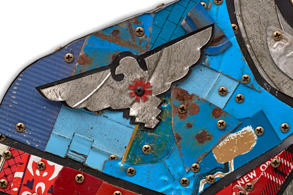 VAQUERA SUDOESTE (RED) original metal wall sculpture
