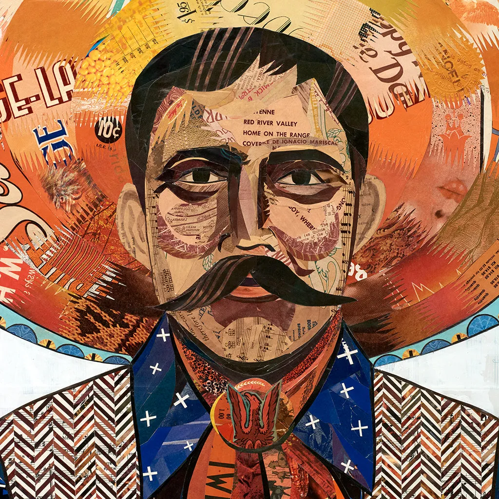 VAQUERO (INDIGO) original paper collage
