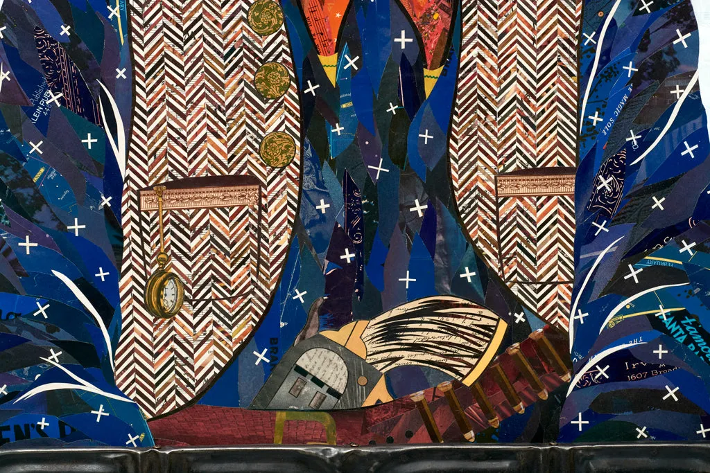 VAQUERO (INDIGO) original paper collage