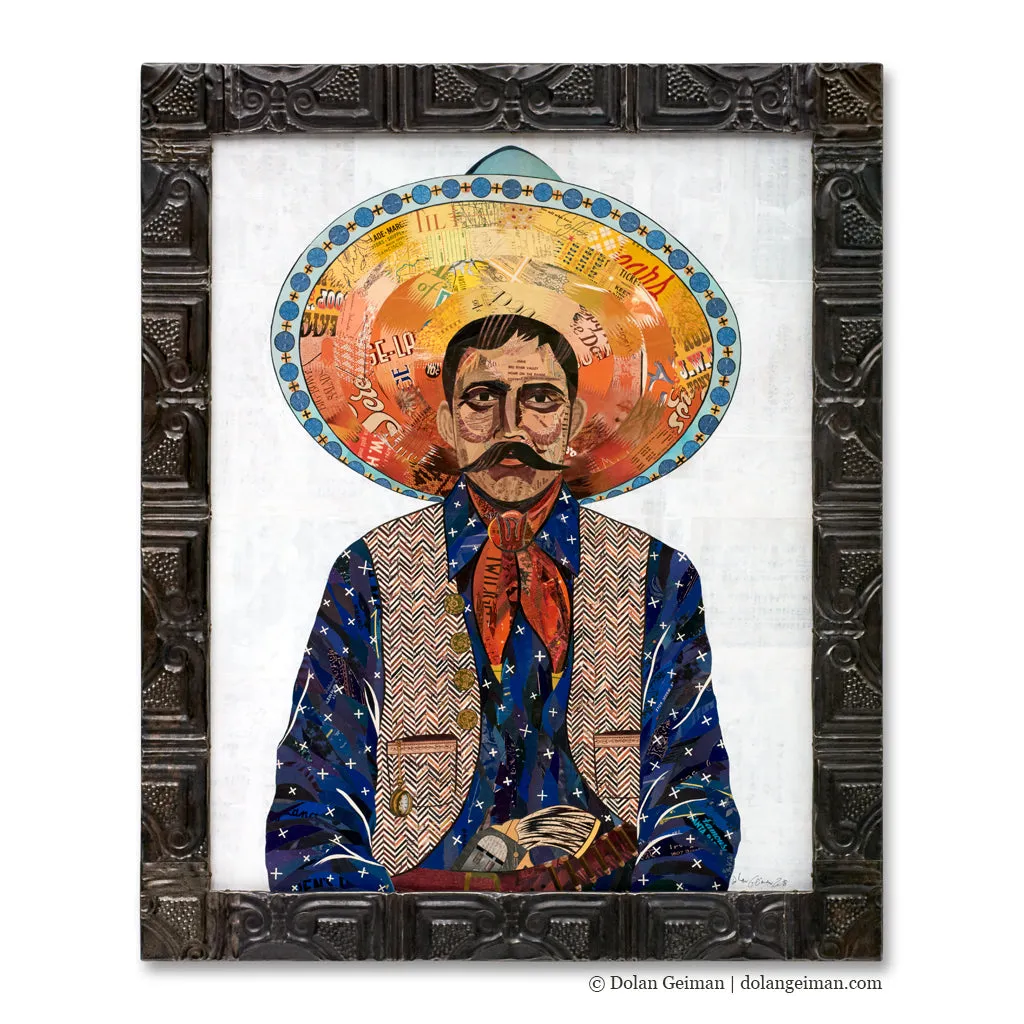 VAQUERO (INDIGO) original paper collage