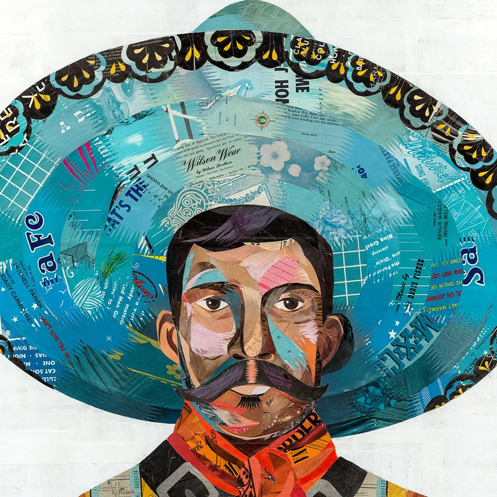 VAQUERO (SKULL) original paper collage
