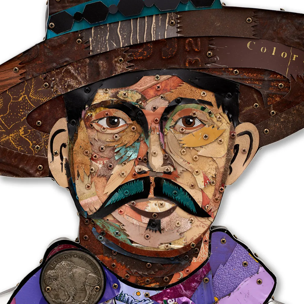 VAQUERO (TIGERS) original metal wall sculpture
