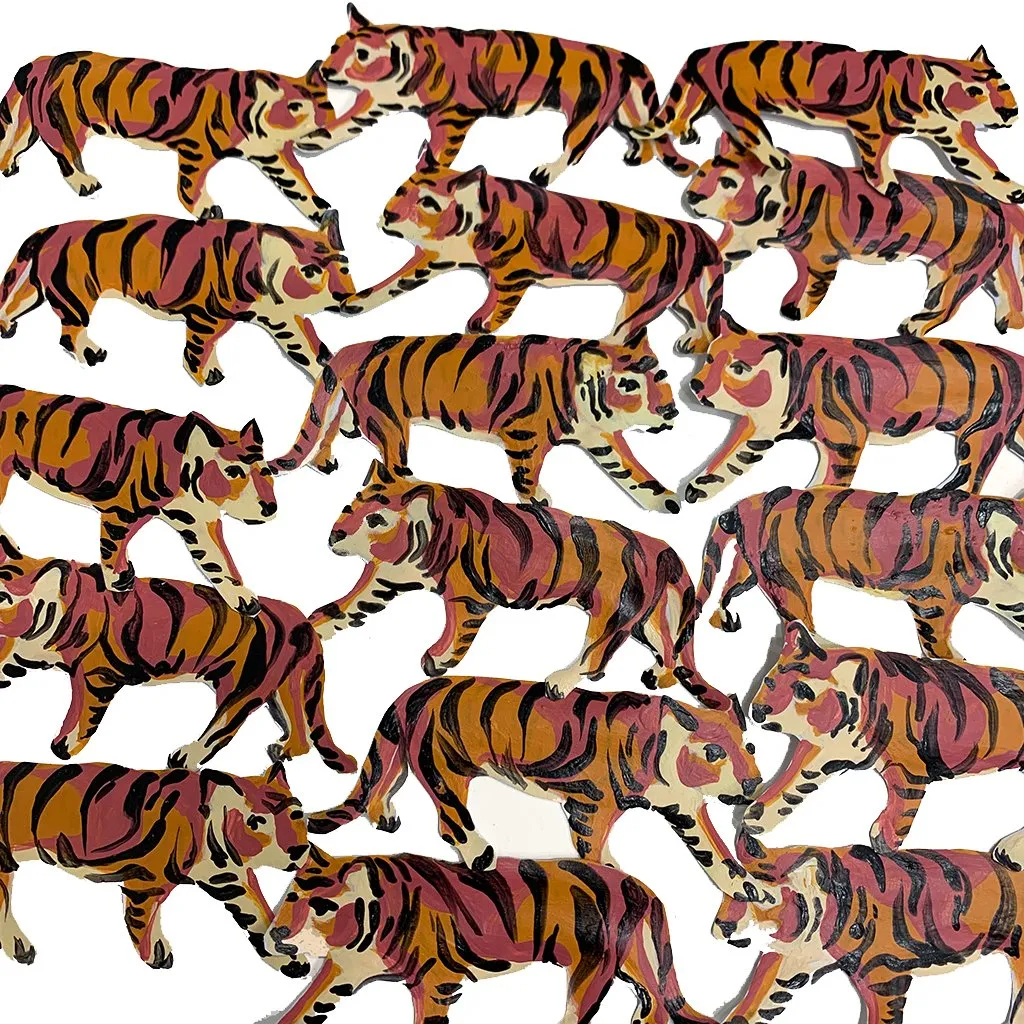VAQUERO (TIGERS) original paper collage