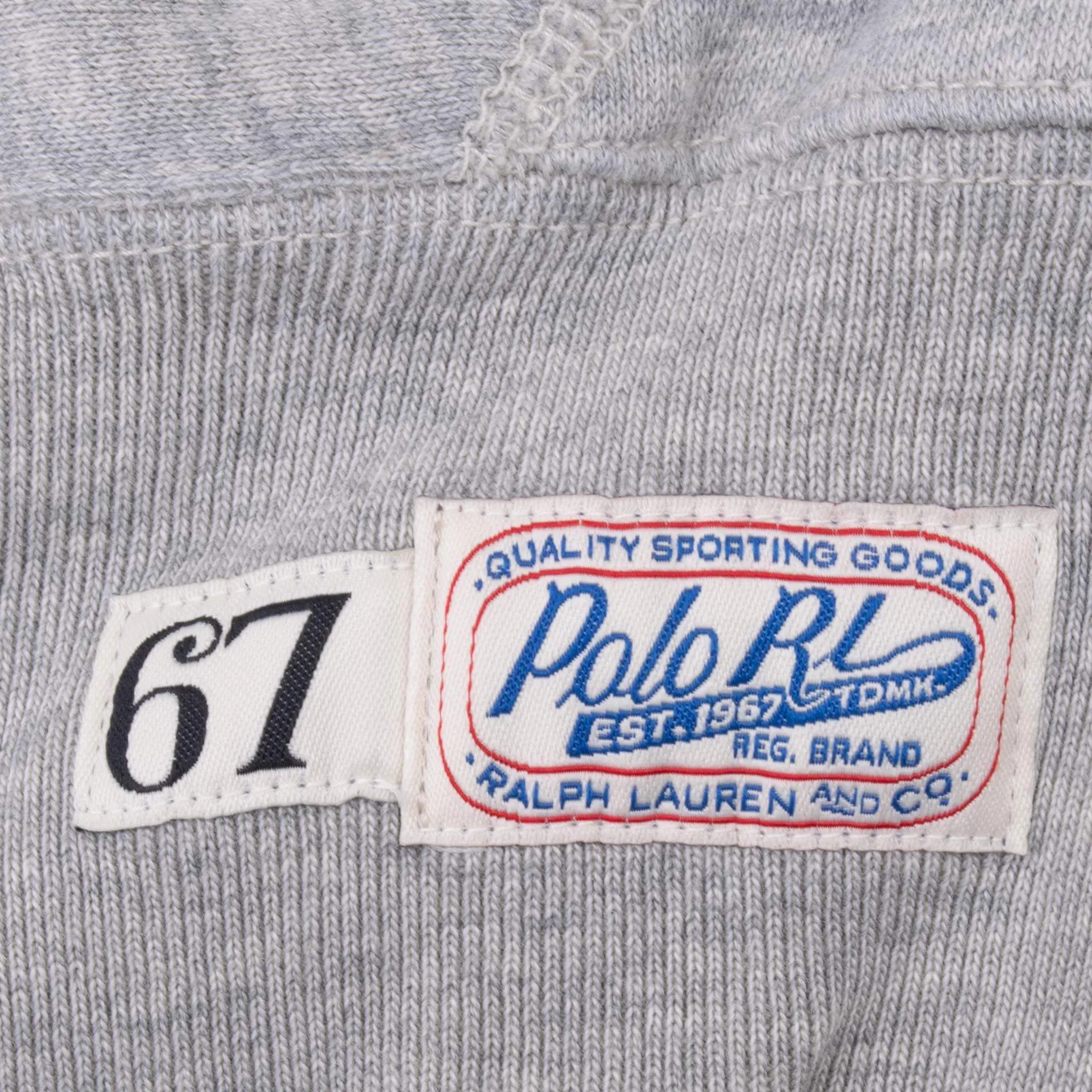VINTAGE POLO RALPH LAUREN GREY HOODIE SWEATSHIRT SMALL