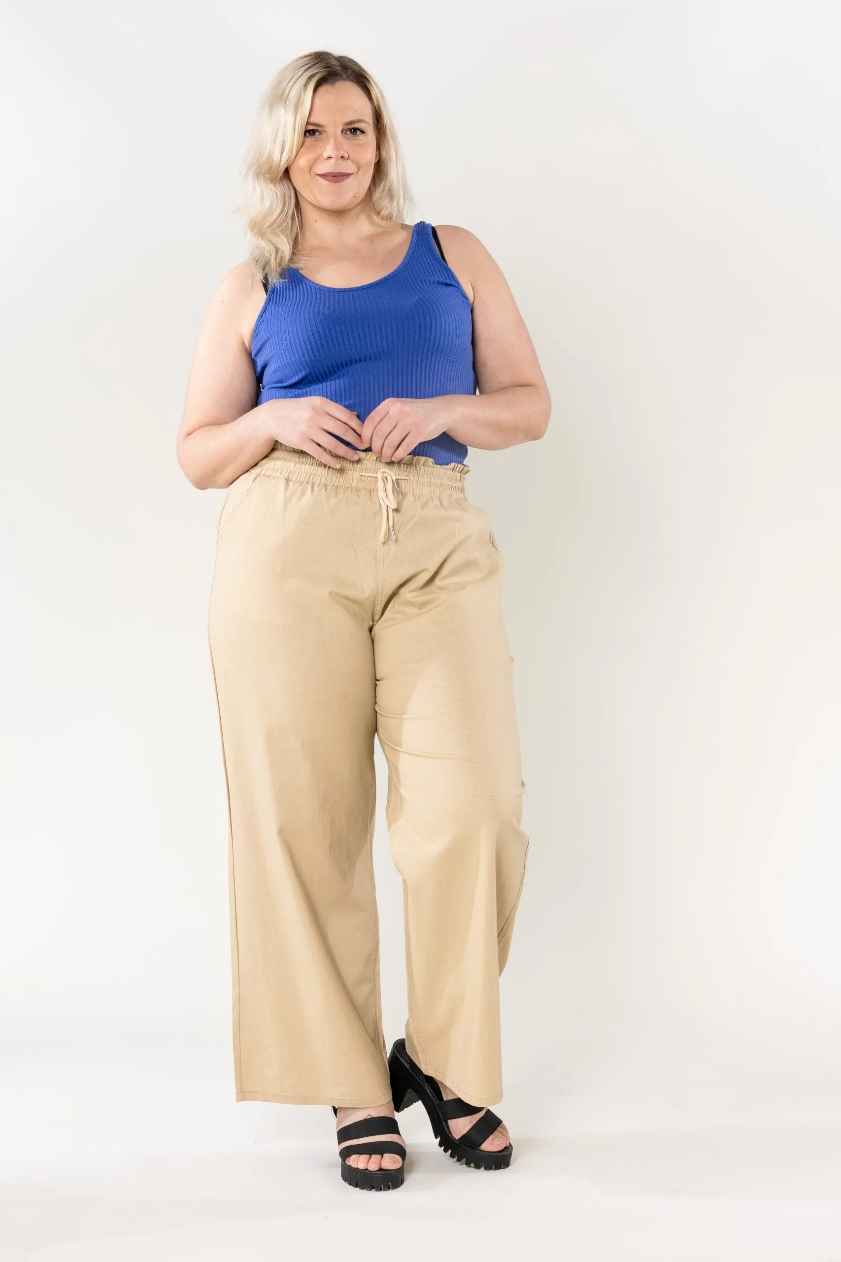 Wholesale Wide Linen Style Sand Pants