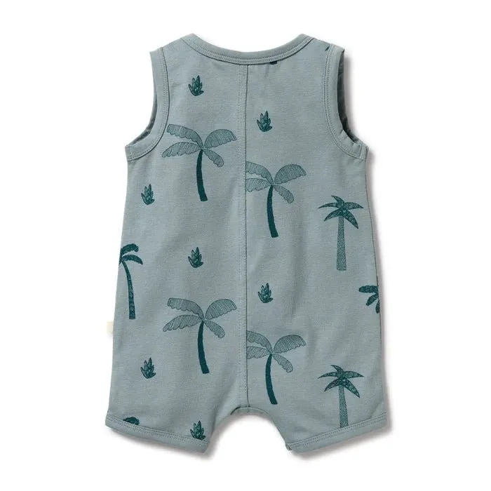 Wilson & Frenchy Organic Henley Growsuit - Palm Days