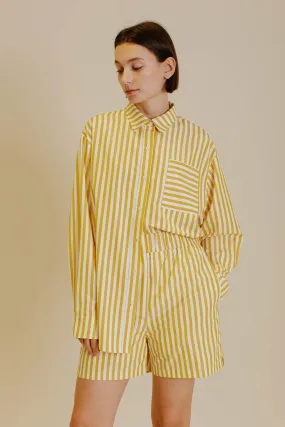 Yellow Striped Shorts