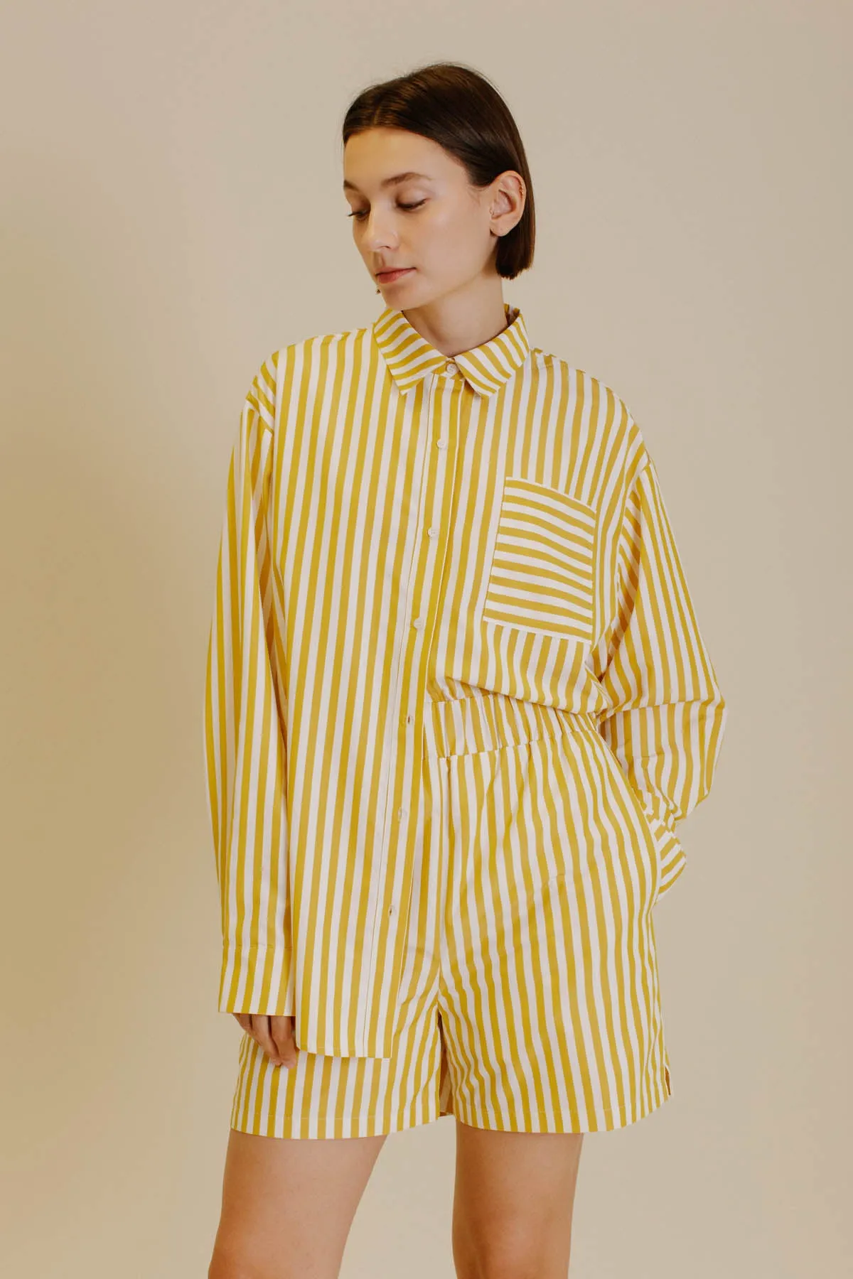 Yellow Striped Shorts