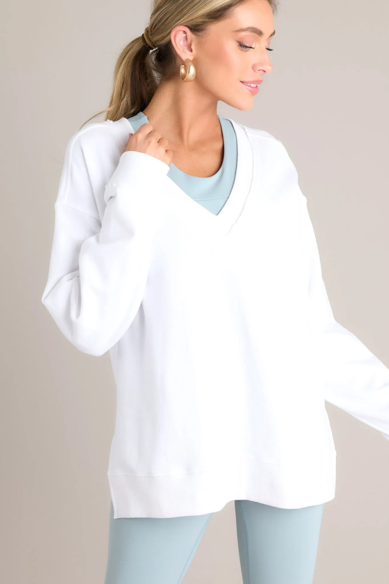 Z-Supply Double Take White Sweatshirt